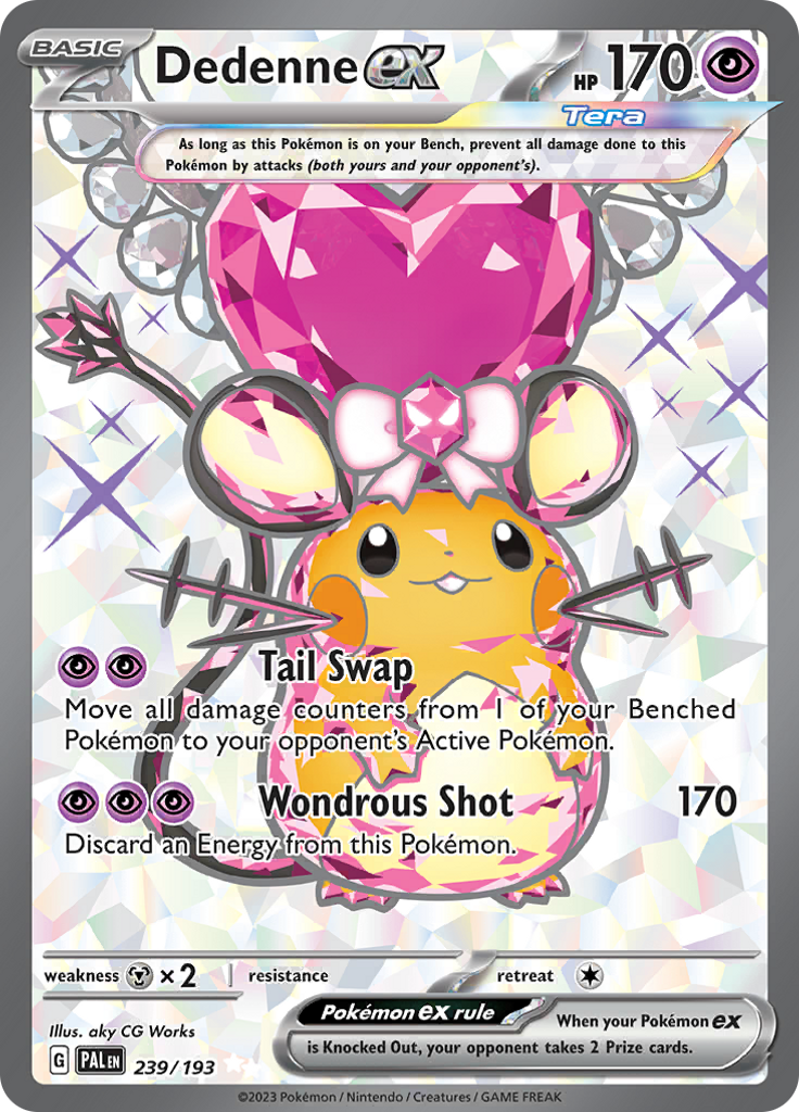 Dedenne ex 239/193 from Paldea Evolved (PAL) - Ultra Rare English Pokémon TCG single card