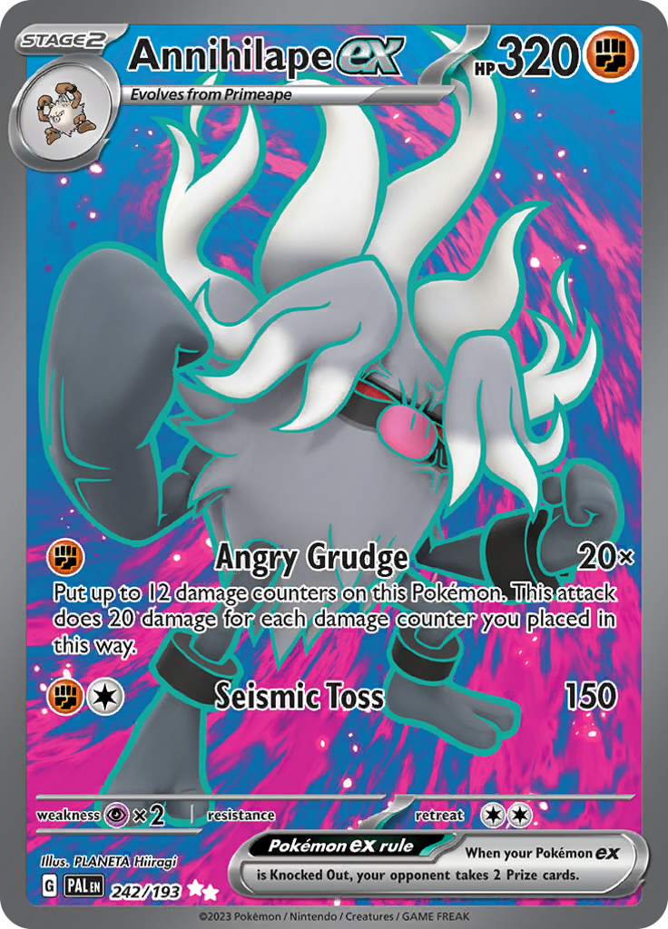 Annihilape ex 242/193 from Paldea Evolved (PAL) - Ultra Rare English Pokémon TCG single card