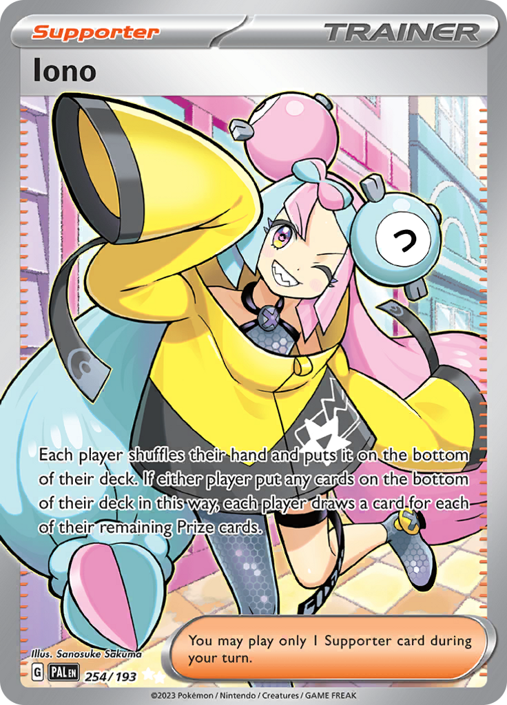 Iono 254/193 from Paldea Evolved (PAL) - Ultra Rare English Pokémon TCG single card