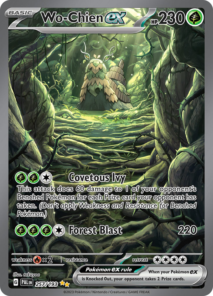 Wo-Chien ex 257/193 from Paldea Evolved (PAL) - Special Illustration Rare English Pokémon TCG single card