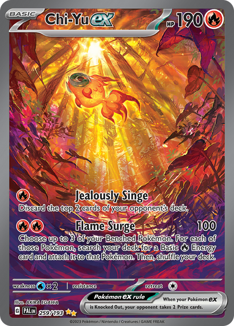 Chi-Yu ex 259/193 from Paldea Evolved (PAL) - Special Illustration Rare English Pokémon TCG single card
