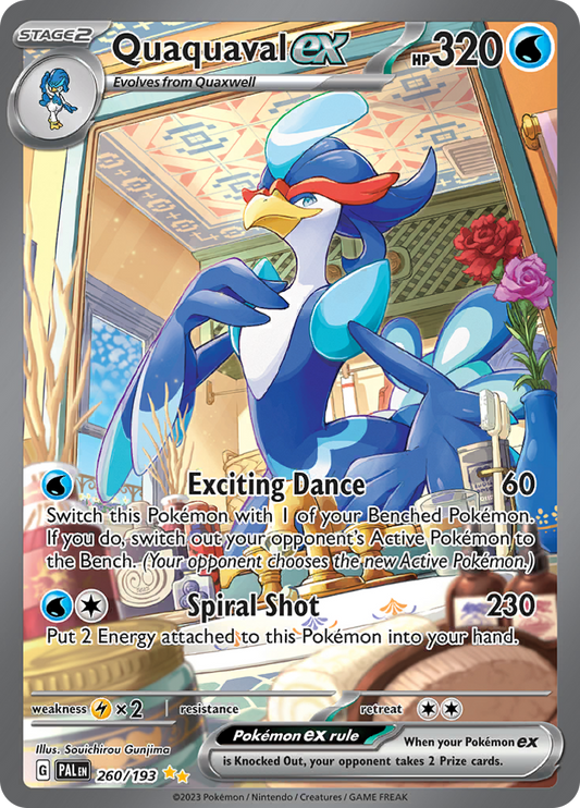 Quaquaval ex 260/193 from Paldea Evolved (PAL) - Special Illustration Rare English Pokémon TCG single card