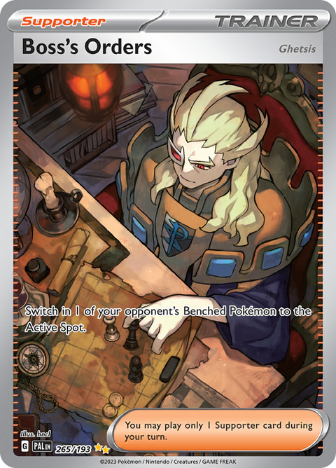 Boss's Orders 265/193 from Paldea Evolved (PAL) - Special Illustration Rare English Pokémon TCG single card