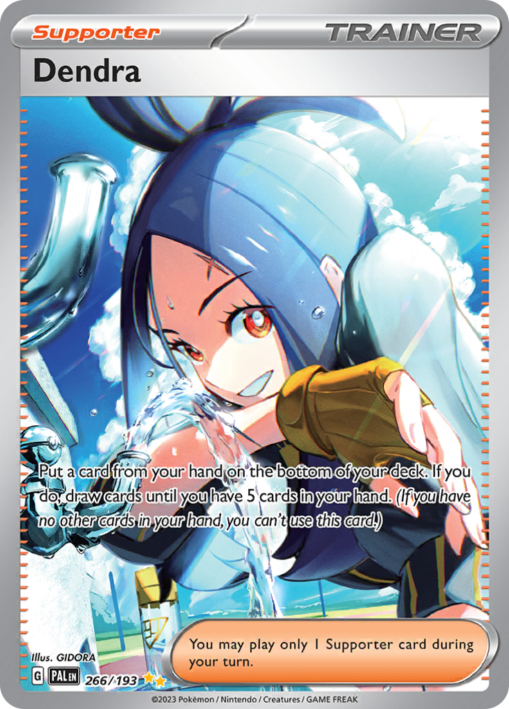 Dendra 266/193 from Paldea Evolved (PAL) - Special Illustration Rare English Pokémon TCG single card