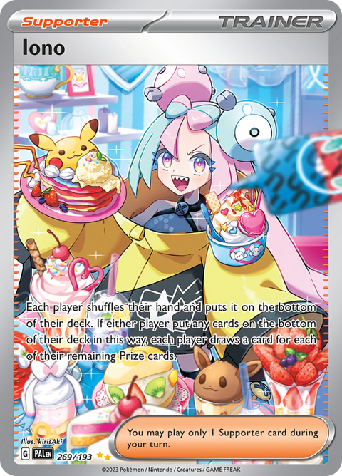 Iono 269/193 from Paldea Evolved (PAL) - Special Illustration Rare English Pokémon TCG single card