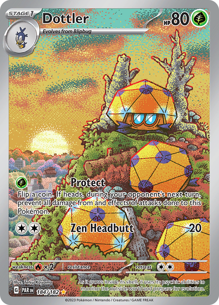 Dottler 184/182 from Paradox Rift (PAR) - Illustration Rare English Pokémon TCG single card