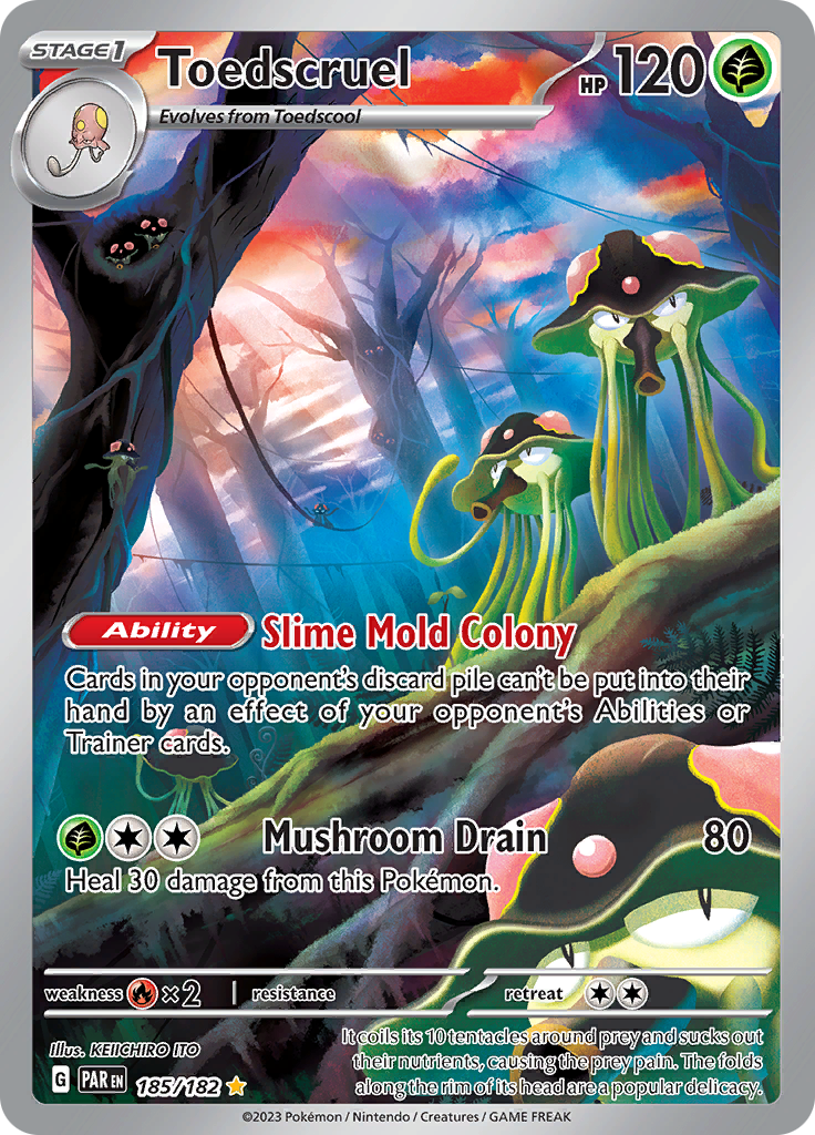 Toedscruel 185/182 from Paradox Rift (PAR) - Illustration Rare English Pokémon TCG single card