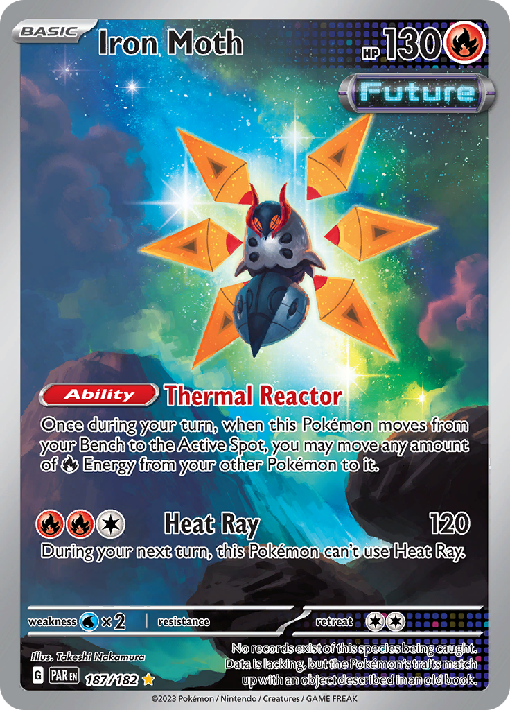 Iron Moth 187/182 from Paradox Rift (PAR) - Illustration Rare English Pokémon TCG single card