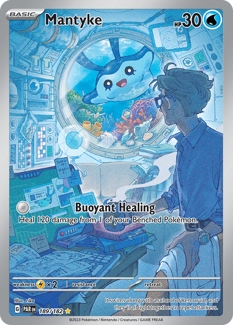 Mantyke 189/182 from Paradox Rift (PAR) - Illustration Rare English Pokémon TCG single card