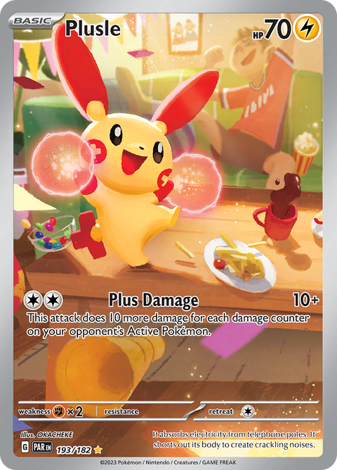 Plusle 193/182 from Paradox Rift (PAR) - Illustration Rare English Pokémon TCG single card