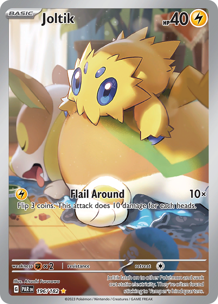 Joltik 196/182 from Paradox Rift (PAR) - Illustration Rare English Pokémon TCG single card
