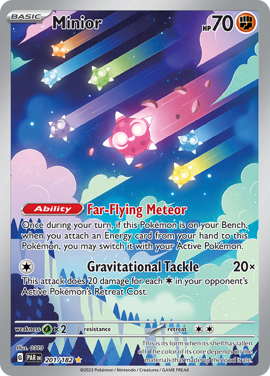 Minior 201/182 from Paradox Rift (PAR) - Illustration Rare English Pokémon TCG single card