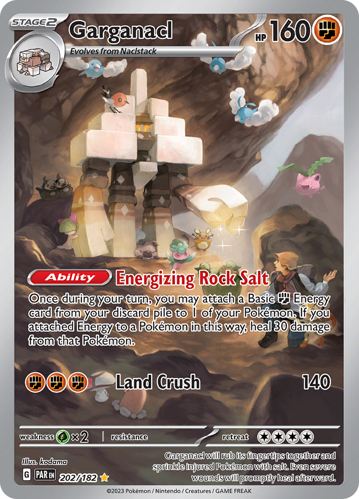 Garganacl 202/182 from Paradox Rift (PAR) - Illustration Rare English Pokémon TCG single card