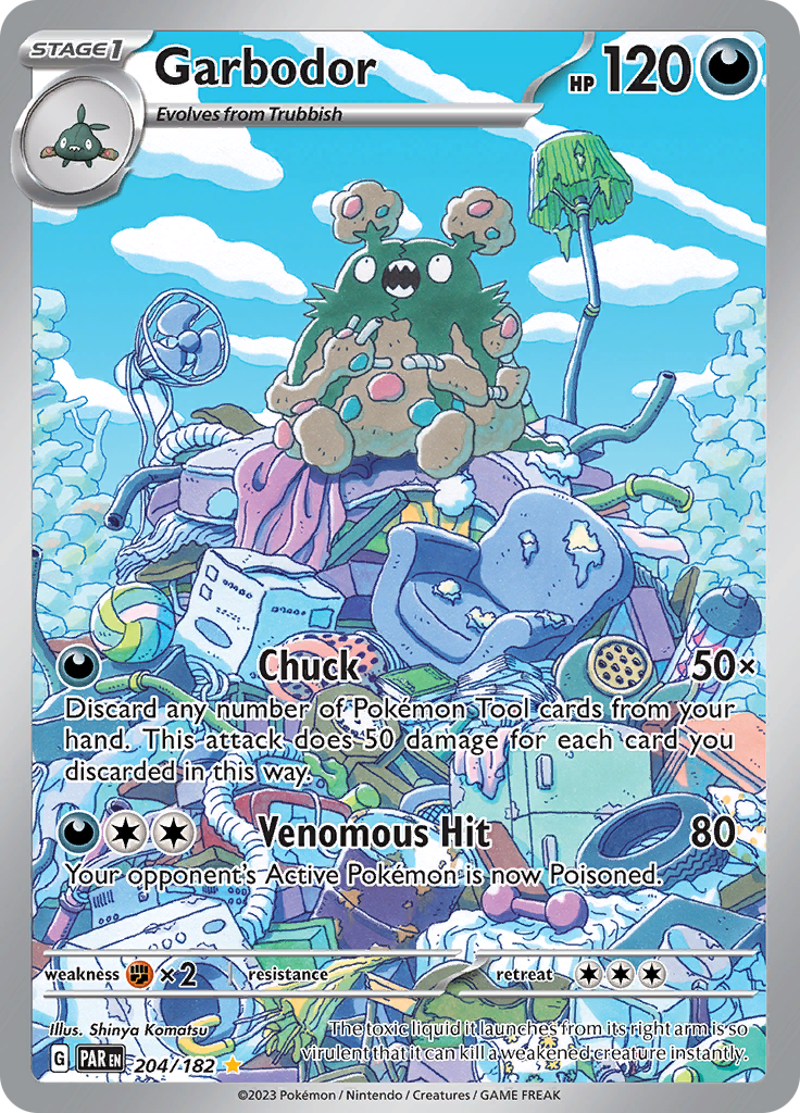 Garbodor 204/182 from Paradox Rift (PAR) - Illustration Rare English Pokémon TCG single card