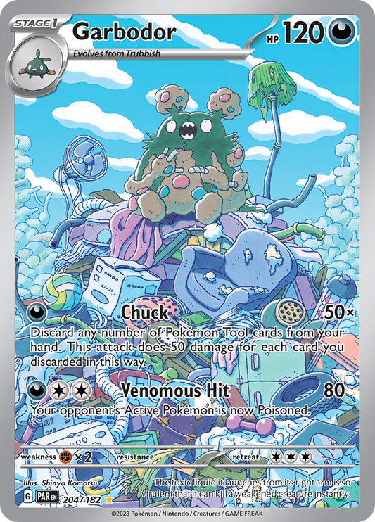 Garbodor 204/182 from Paradox Rift (PAR) - Illustration Rare English Pokémon TCG single card