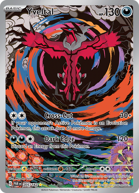 Yveltal 205/182 from Paradox Rift (PAR) - Illustration Rare English Pokémon TCG single card
