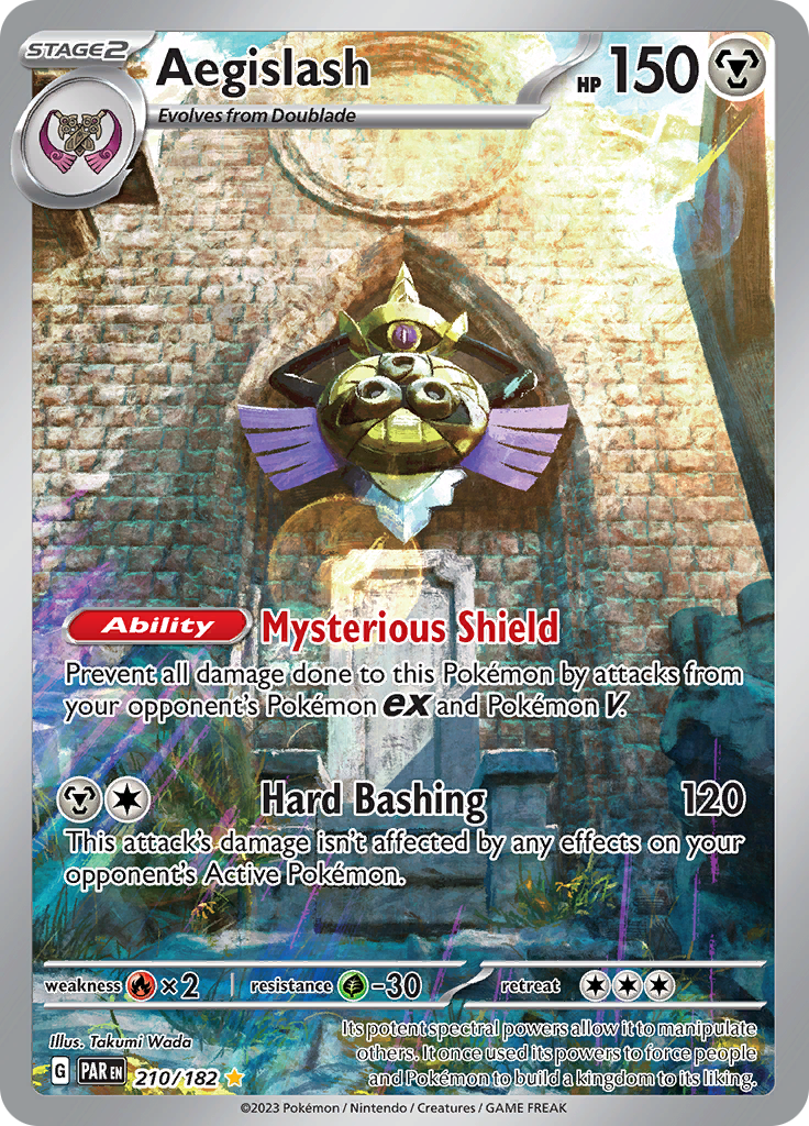 Aegislash 210/182 from Paradox Rift (PAR) - Illustration Rare English Pokémon TCG single card