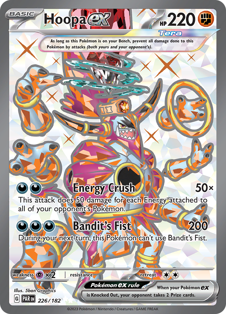 Hoopa ex 226/182 from Paradox Rift (PAR) - Ultra Rare English Pokémon TCG single card