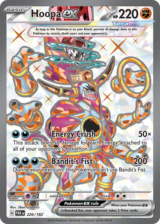 Hoopa ex 226/182 from Paradox Rift (PAR) - Ultra Rare English Pokémon TCG single card