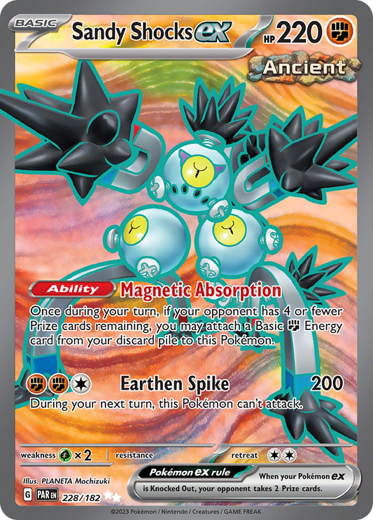 Sandy Shocks ex 228/182 from Paradox Rift (PAR) - Ultra Rare English Pokémon TCG single card