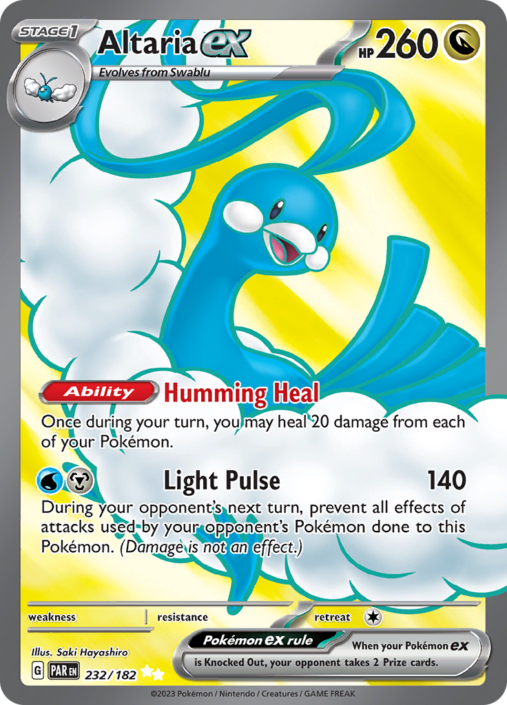 Altaria ex 232/182 from Paradox Rift (PAR) - Ultra Rare English Pokémon TCG single card