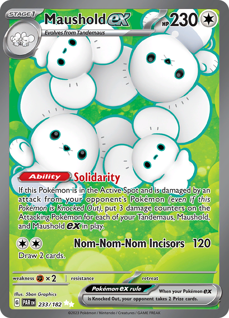 Maushold ex 233/182 from Paradox Rift (PAR) - Ultra Rare English Pokémon TCG single card