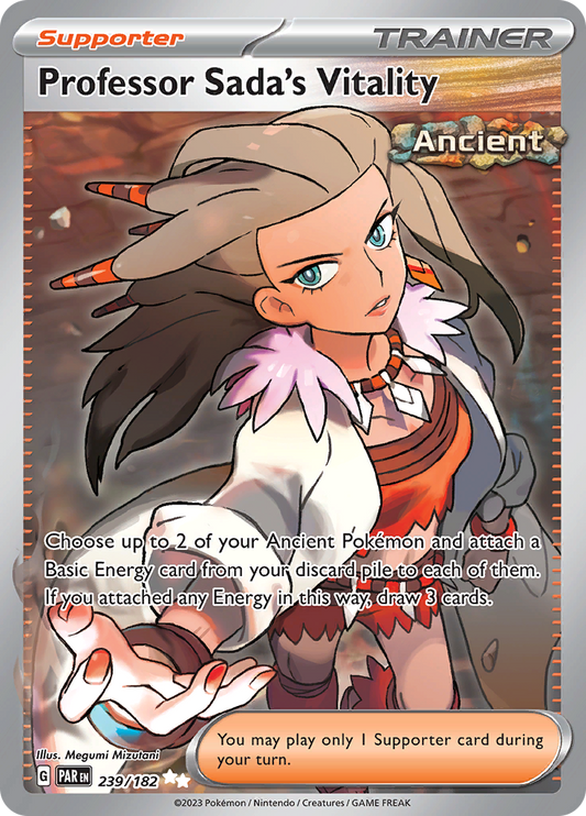 Professor Sada's Vitality 239/182 from Paradox Rift (PAR) - Ultra Rare English Pokémon TCG single card