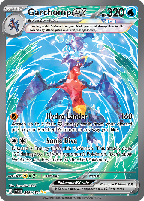 Garchomp ex 245/182 from Paradox Rift (PAR) - Special Illustration Rare English Pokémon TCG single card
