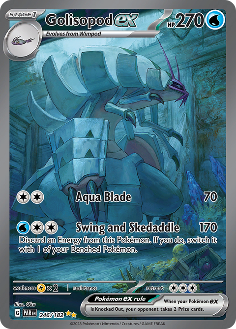 Golisopod ex 246/182 from Paradox Rift (PAR) - Special Illustration Rare English Pokémon TCG single card
