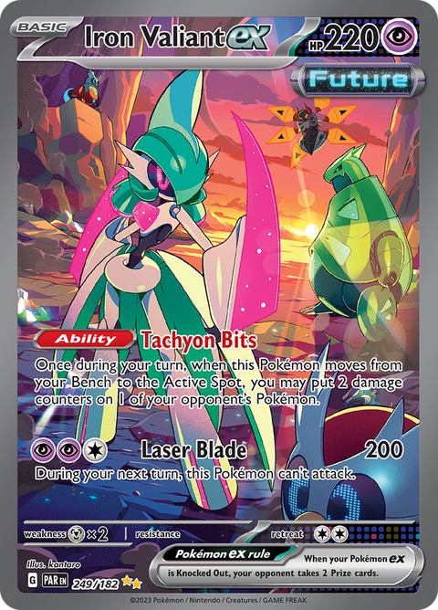 Iron Valiant ex 249/182 from Paradox Rift (PAR) - Special Illustration Rare English Pokémon TCG single card