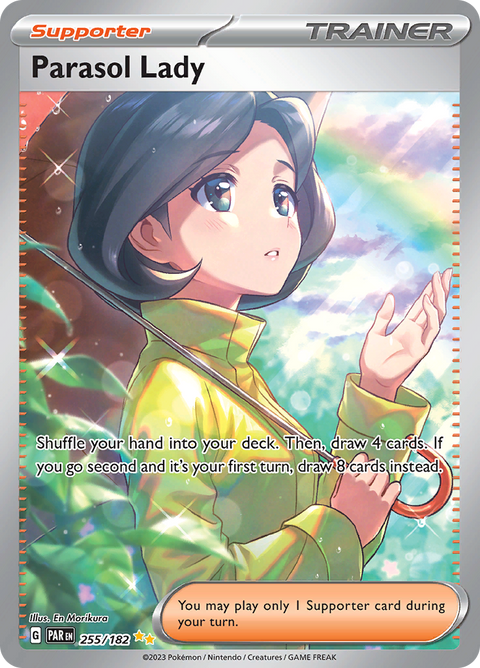 Parasol Lady 255/182 from Paradox Rift (PAR) - Special Illustration Rare English Pokémon TCG single card