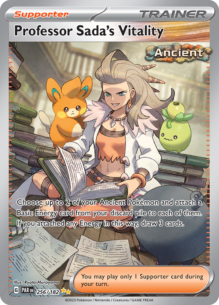Professor Sada's Vitality 256/182 from Paradox Rift (PAR) - Special Illustration Rare English Pokémon TCG single card