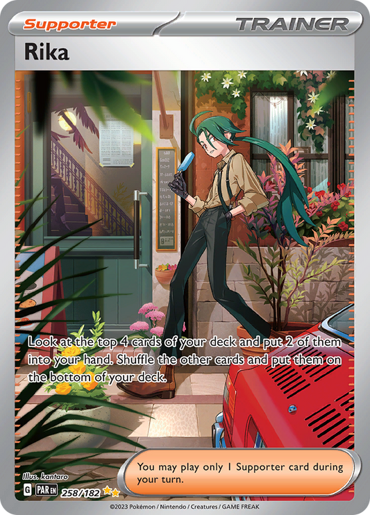 Rika 258/182 from Paradox Rift (PAR) - Special Illustration Rare English Pokémon TCG single card