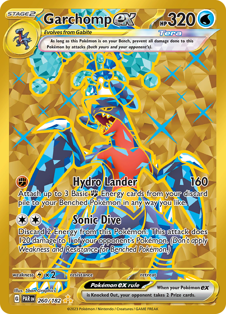 Garchomp ex 260/182 from Paradox Rift (PAR) - Hyper Rare English Pokémon TCG single card