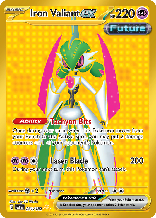 Iron Valiant ex 261/182 from Paradox Rift (PAR) - Hyper Rare English Pokémon TCG single card