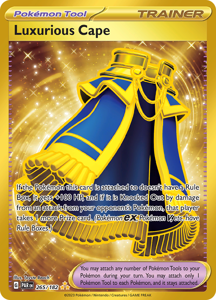Luxurious Cape 265/182 from Paradox Rift (PAR) - Hyper Rare English Pokémon TCG single card