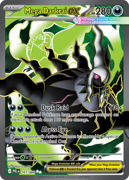 Mega Darkrai ex (101/084) Pitch Black Ultra Rare – Pokémon TCG English
