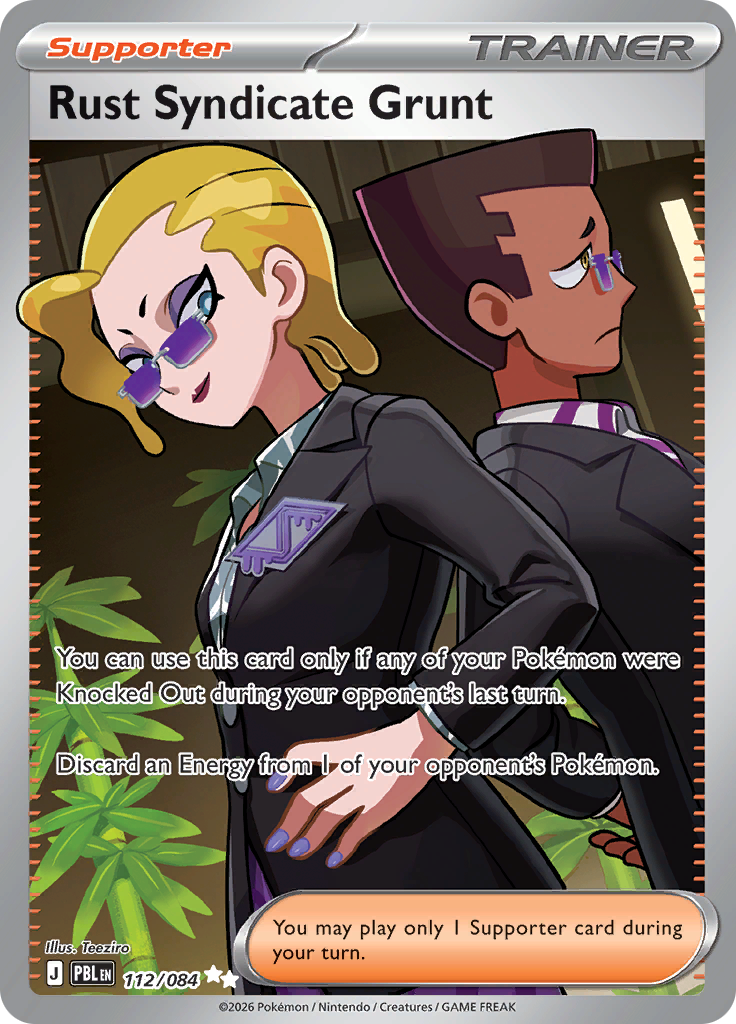 Rust Syndicate Grunt (112/084) Pitch Black Ultra Rare – Pokémon TCG English