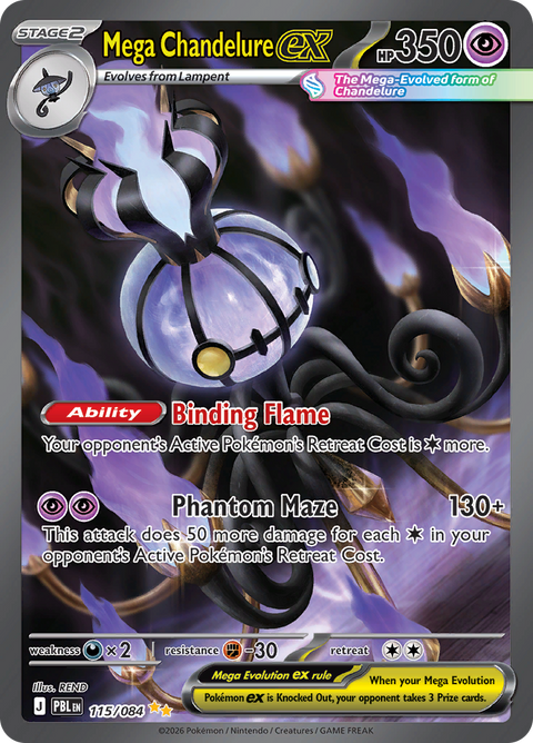 Mega Chandelure ex (115/084) Pitch Black Special Illustration Rare – Pokémon TCG English
