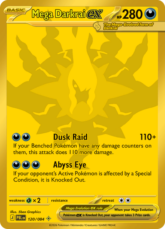 Mega Darkrai ex (120/084) Pitch Black Mega Hyper Rare – Pokémon TCG English