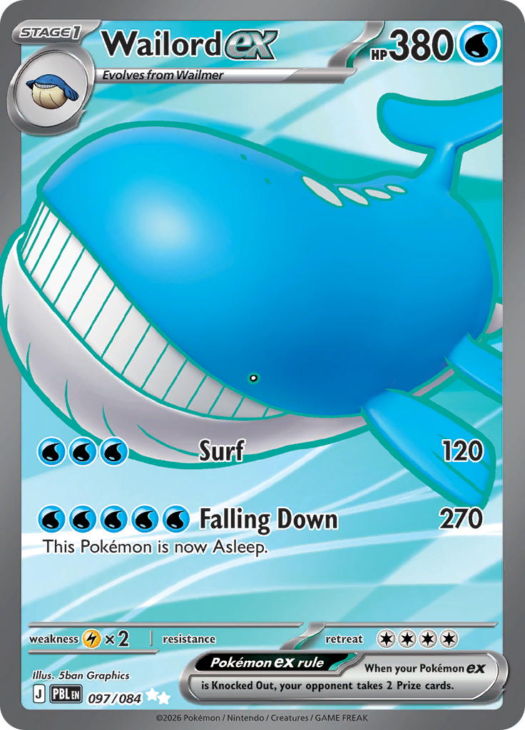 Wailord ex (097/084) Pitch Black Ultra Rare – Pokémon TCG English