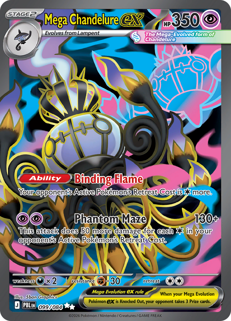 Mega Chandelure ex (099/084) Pitch Black Ultra Rare – Pokémon TCG English