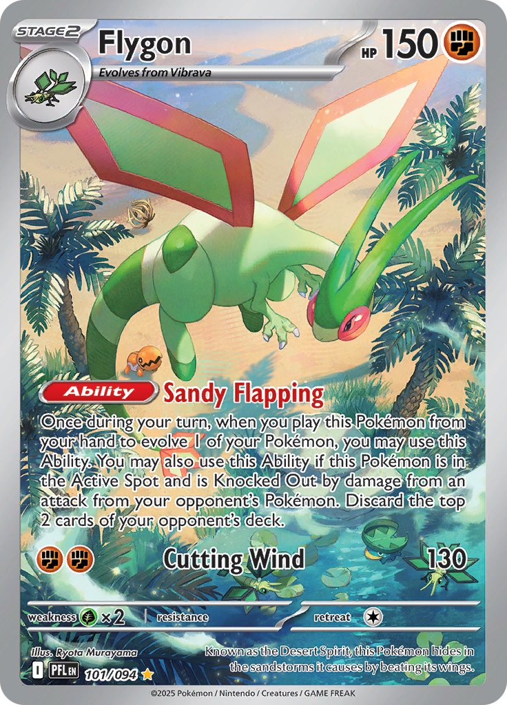 Flygon 101/094 from Phantasmal Flames (PFL) - Illustration Rare English Pokémon TCG single card
