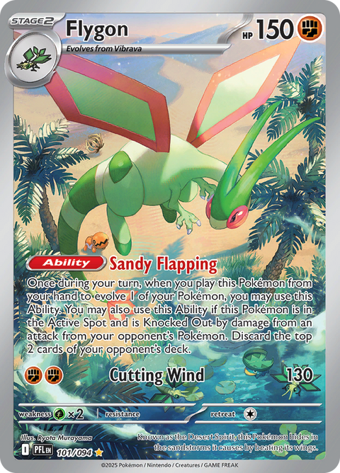 Flygon 101/094 from Phantasmal Flames (PFL) - Illustration Rare English Pokémon TCG single card