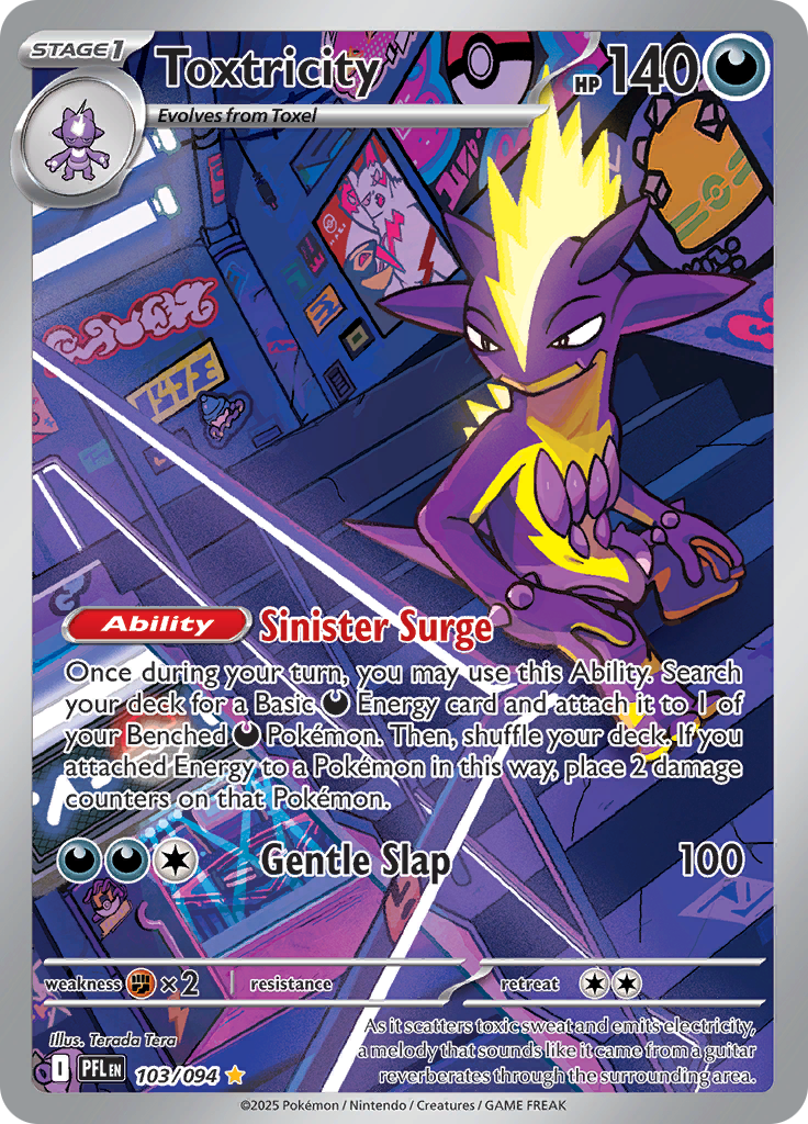 Toxtricity 103/094 from Phantasmal Flames (PFL) - Illustration Rare English Pokémon TCG single card