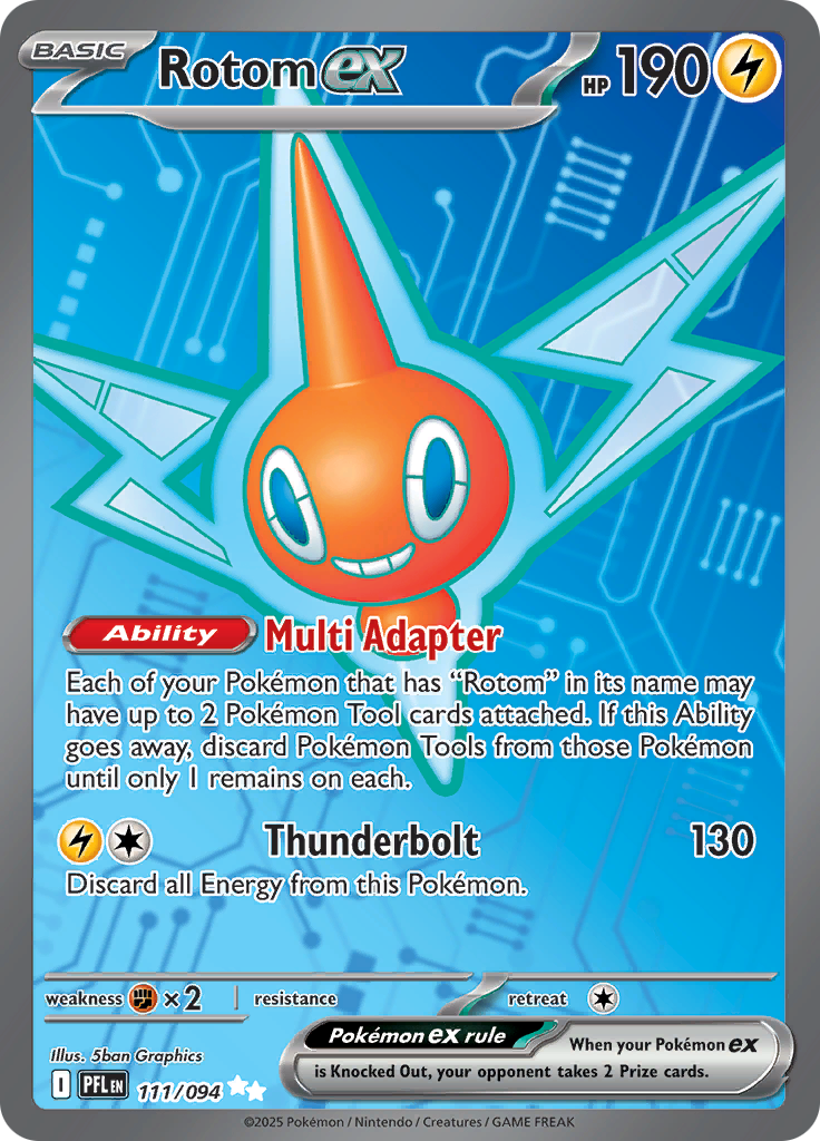 Rotom ex 111/094 from Phantasmal Flames (PFL) - Ultra Rare English Pokémon TCG single card