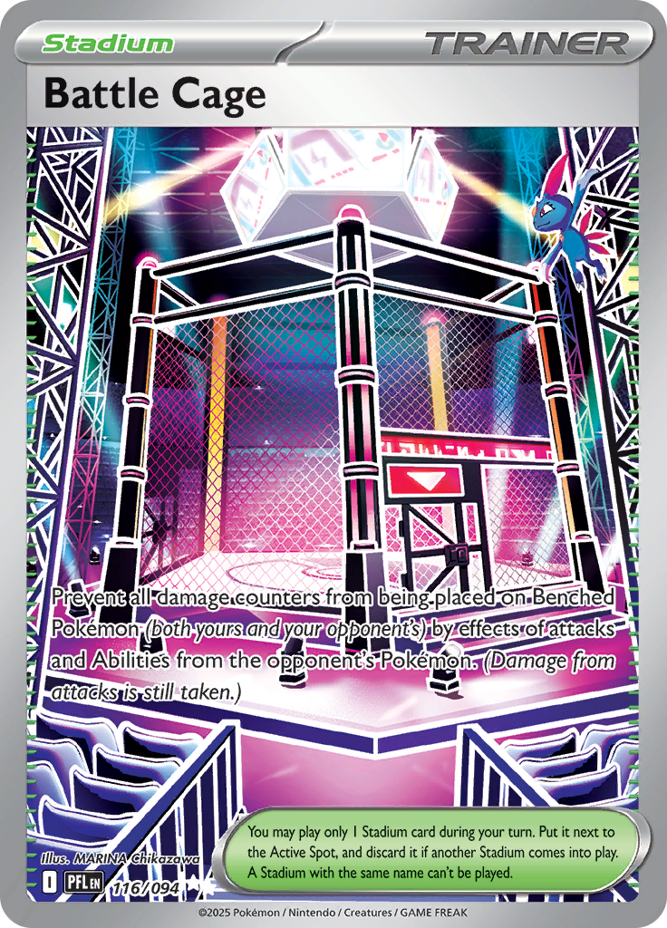 Battle Cage 116/094 from Phantasmal Flames (PFL) - Ultra Rare English Pokémon TCG single card