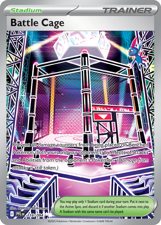 Battle Cage 116/094 from Phantasmal Flames (PFL) - Ultra Rare English Pokémon TCG single card