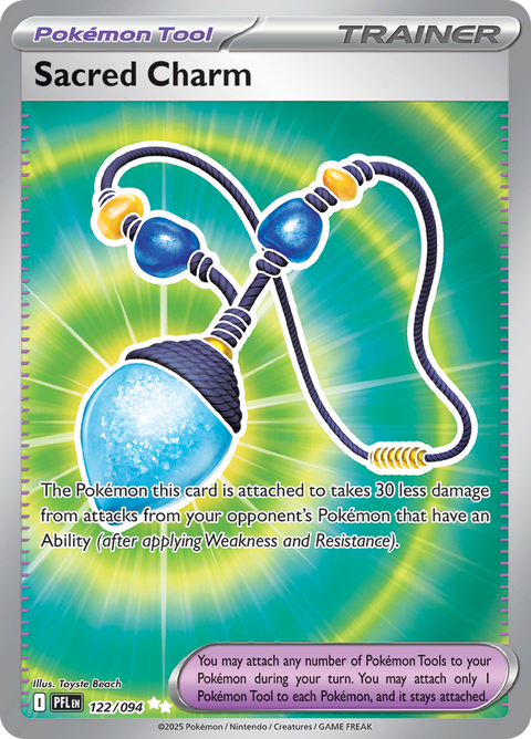 Sacred Charm 122/094 from Phantasmal Flames (PFL) - Ultra Rare English Pokémon TCG single card