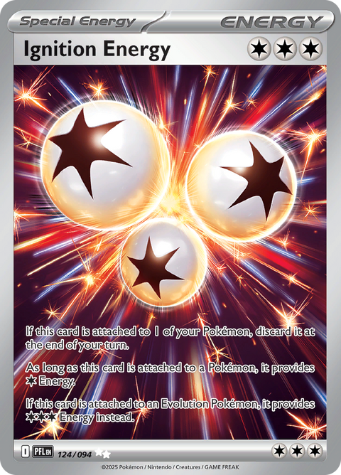 Ignition Energy 124/094 from Phantasmal Flames (PFL) - Ultra Rare English Pokémon TCG single card
